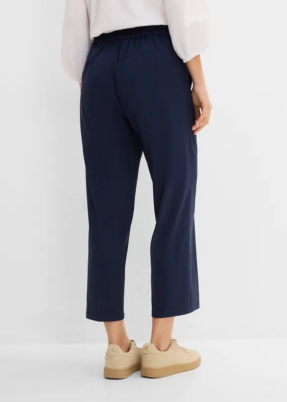 Verkürzte Bengalin-Hose aus Viskose-Mix in blau von hinten - bonprix Verkürzte Bengalin-Hose aus Viskose-Mix in blau von hinten - bonprix