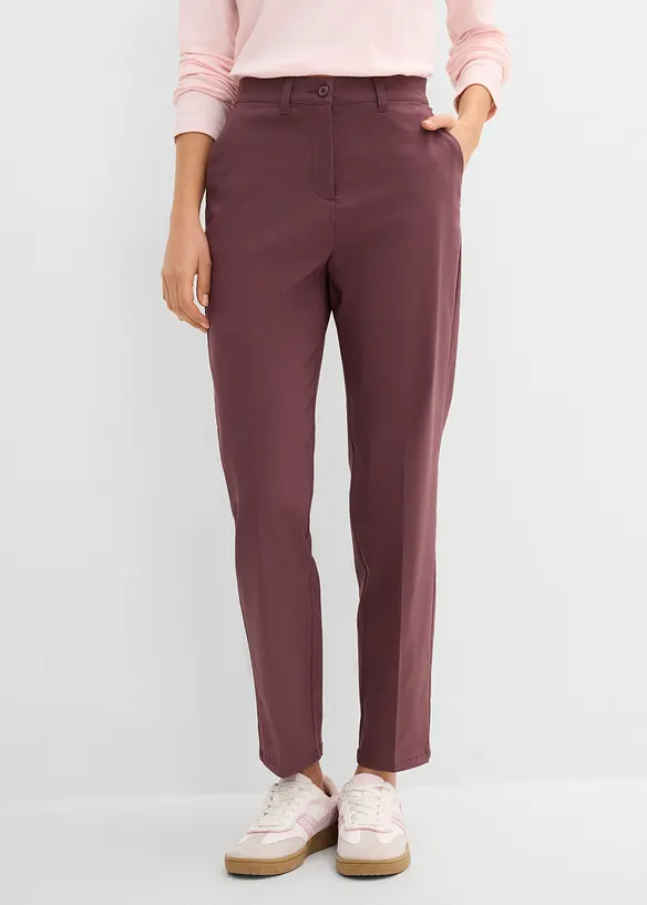 Bauchweg-Bengalin-Hose aus Viskose-Mix in lila von vorne - bonprix Bauchweg-Bengalin-Hose aus Viskose-Mix in lila von vorne - bonprix