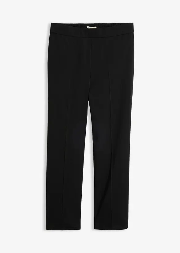 Verkürzte Bengalin-Hose aus Viskose-Mix in schwarz von vorne - bonprix