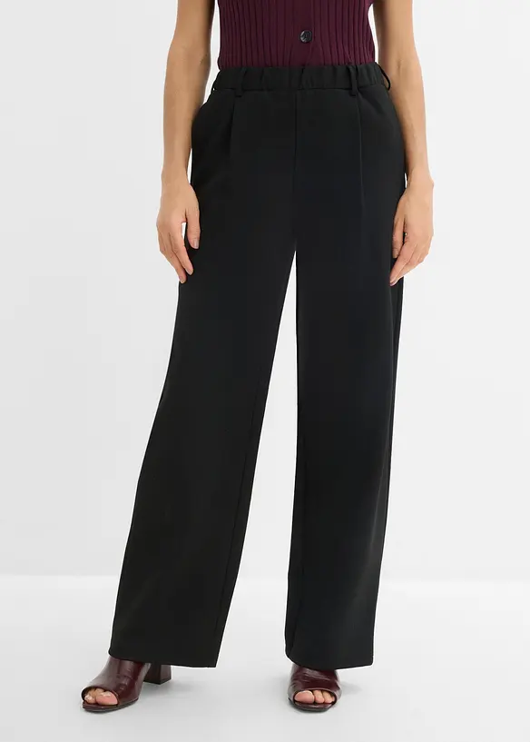 Punto di Roma Hose mit Bundfalte in schwarz von vorne - bonprix Punto di Roma Hose mit Bundfalte in schwarz von vorne - bonprix