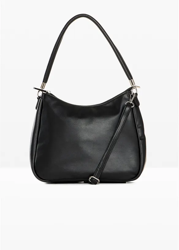 Handtasche mit Metalldetails in schwarz von vorne - bonprix