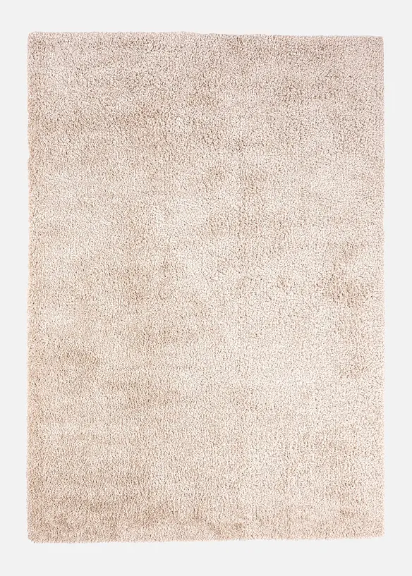 Hochflorteppich mit weicher Oberfläche in beige von vorne - bonprix