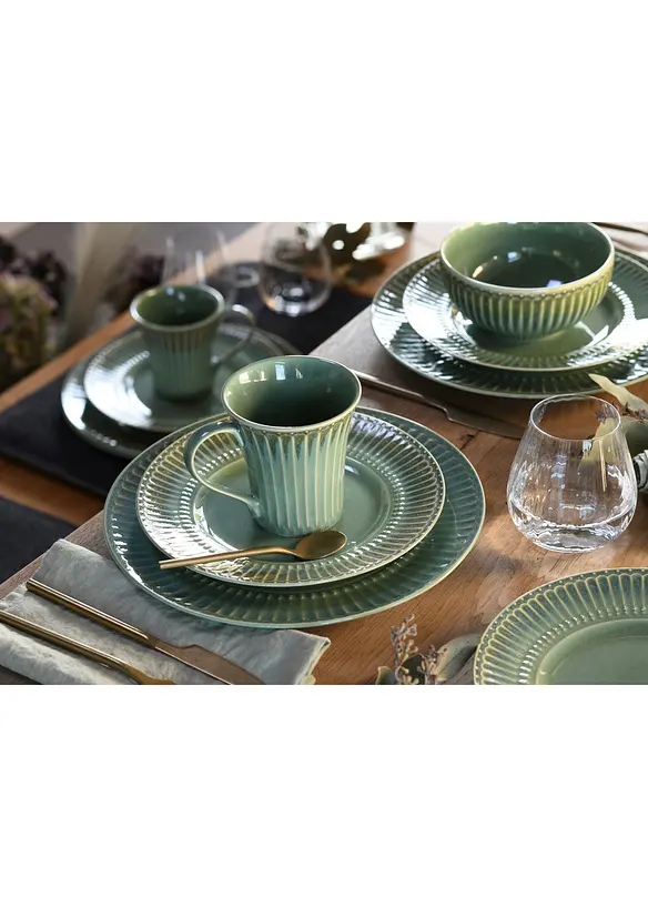 CreaTable Geschirr-Set (16-tlg. Set) in grün (Ambiente) - CreaTable