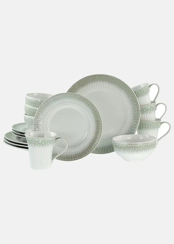 CreaTable Geschirr-Set (16-tlg. Set) in beige - CreaTable
