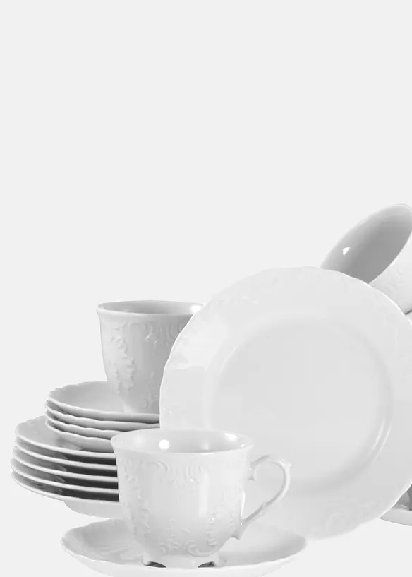 CreaTable Kaffeeservice (18-tlg. Set) in weiß - CreaTable
