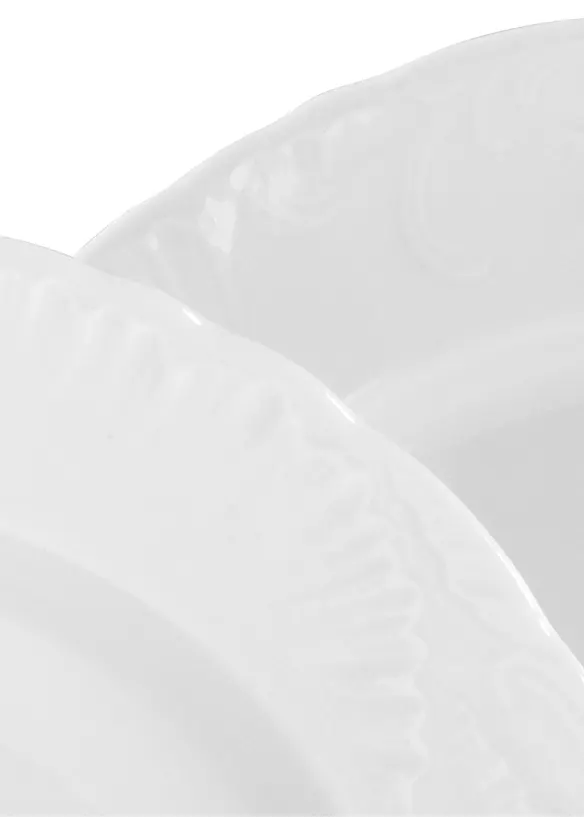 CreaTable Tafelservice (12-tlg. Set) in weiß (Detailaufnahme) - CreaTable