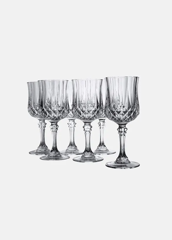 CreaTable Rotweinglas (6er Pack) in farblos - CreaTable
