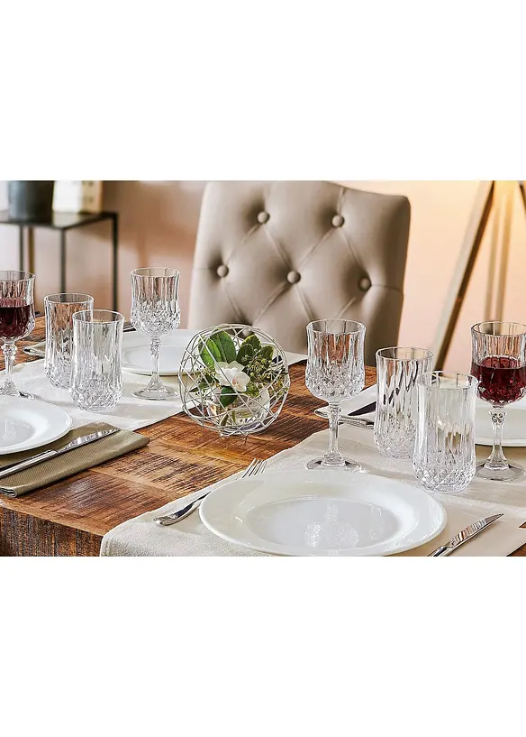 CreaTable Longdrink Glas (6er Pack) in farblos (Ambiente) - CreaTable