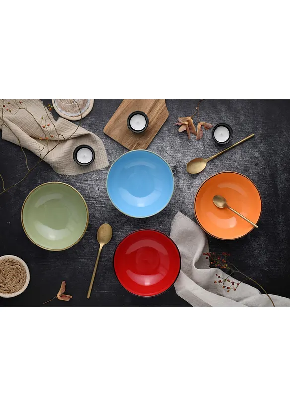 CreaTable Schalen Smoothie Bowl (4er Pack) in bunt (Ambiente) - CreaTable