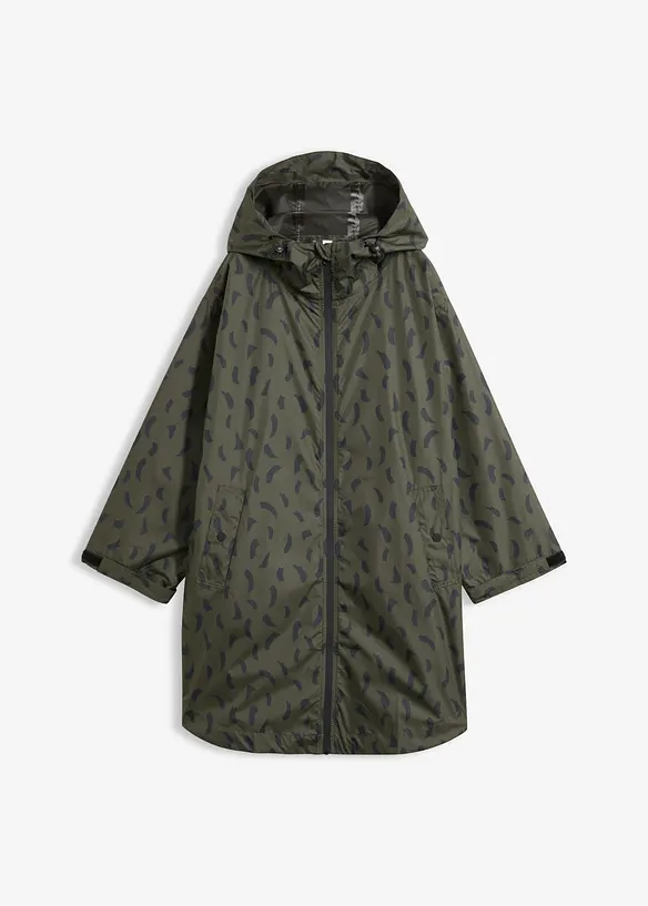Regenmantel / Regencape in grün von vorne - bonprix