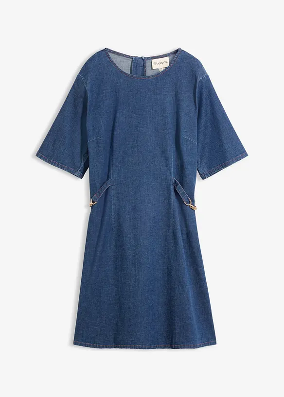 Jeanskleid aus Baumwolle mit Stretch in blau von vorne - bonprix Jeanskleid aus Baumwolle mit Stretch in blau von vorne - bonprix