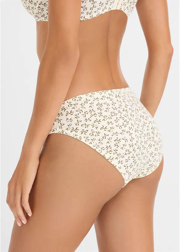 Slip mit Baumwolle (3er Pack) in braun von hinten - bonprix