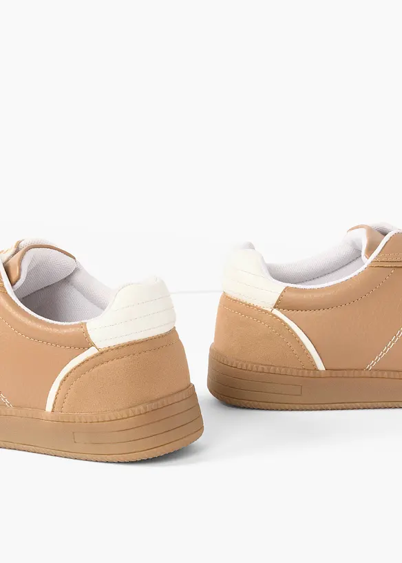 Sneaker im Retrolook in braun - bonprix