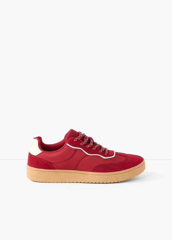Sneaker im Retrolook in rot - bonprix