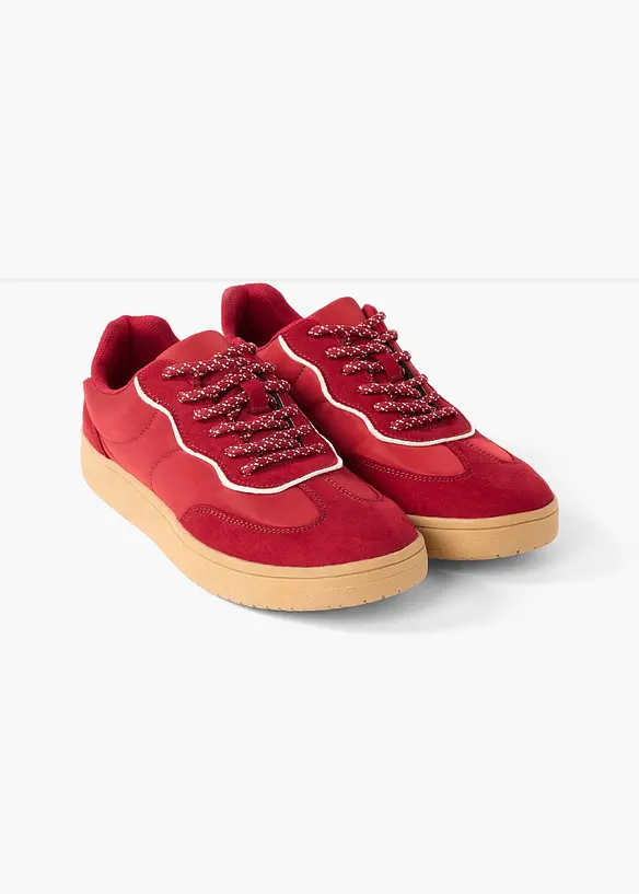 Sneaker im Retrolook in rot - bonprix