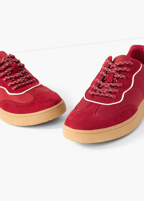 Sneaker im Retrolook in rot - bonprix