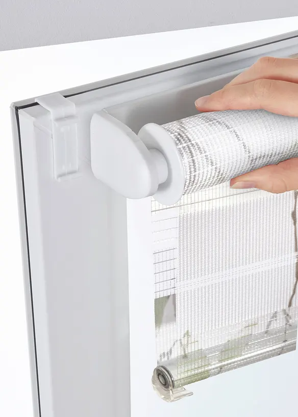 Doppelrollo mit Druck in grün - bonprix