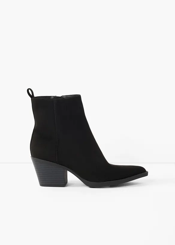 Cowboy-Boots mit Blockabsatz in schwarz - bonprix