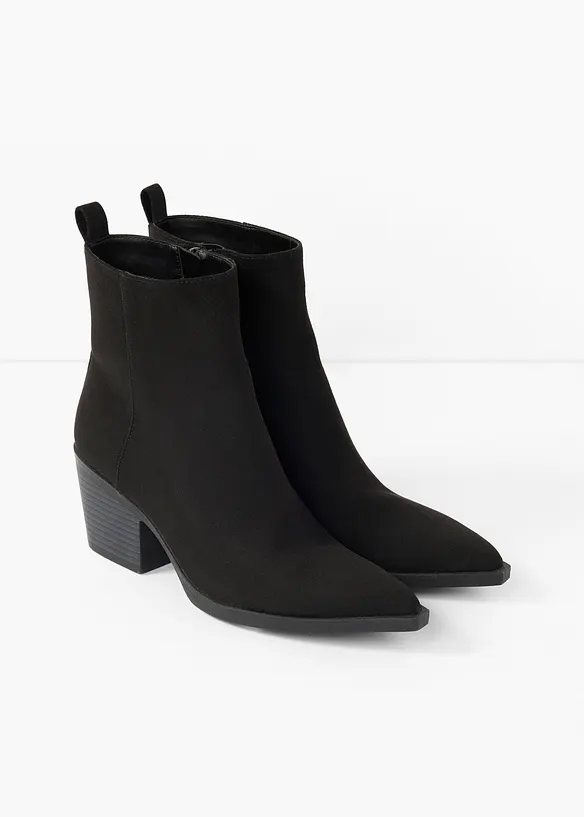 Cowboy-Boots mit Blockabsatz in schwarz - bonprix