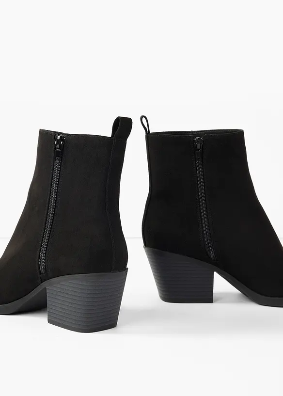 Cowboy-Boots mit Blockabsatz in schwarz - bonprix