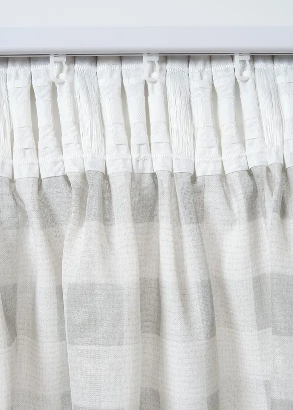 Vorhang aus recyceltem Polyester (1er Pack) in grau - bonprix