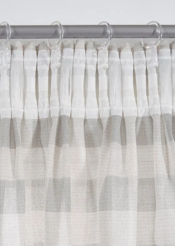 Vorhang aus recyceltem Polyester (1er Pack) in grau - bonprix