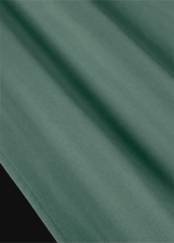 Thermo-Vorhang mit weicher Fleece-Rückseite, auch in extra lang (1er Pack) in grün (Detailaufnahme) - bonprix
