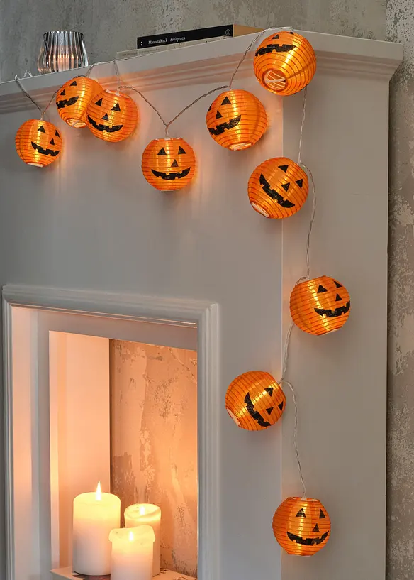 LED-Lichterkette mit Kürbissen in orange (Ambiente) - bonprix