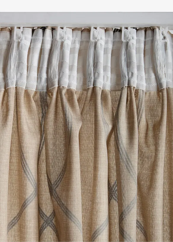 Vorhang mit Melange-Effekt (1er Pack) in beige - bonprix
