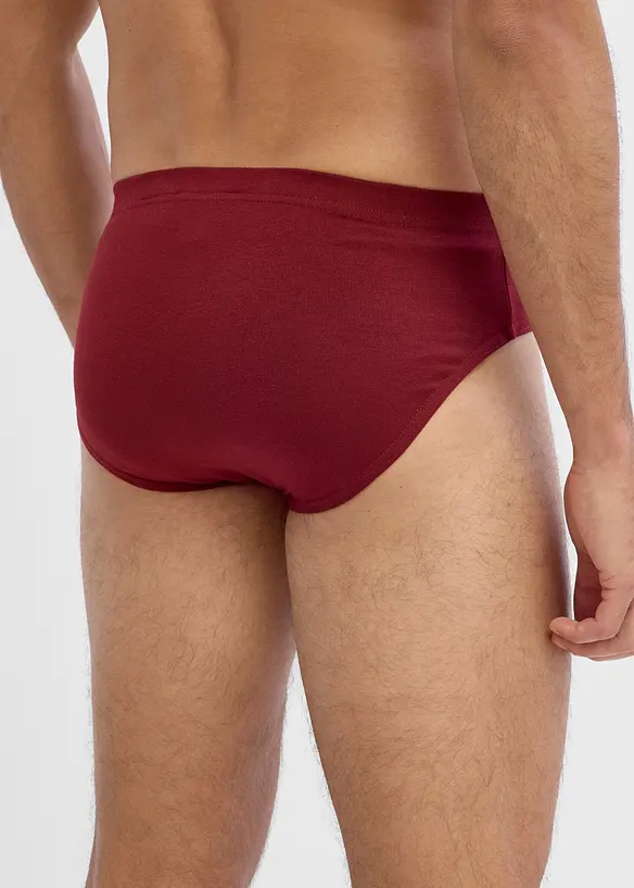 Maxislip mit Baumwolle (5er Pack) in rot von hinten - bonprix