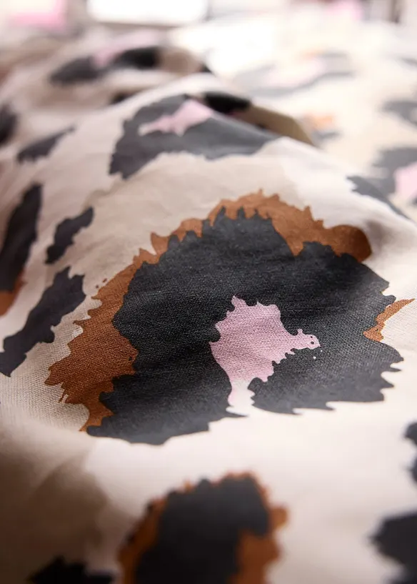 Linon-Bettwäsche in beige (Detailaufnahme) - bonprix