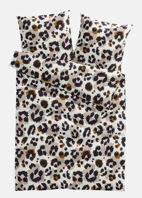 Linon-Bettwäsche in beige von vorne - bonprix