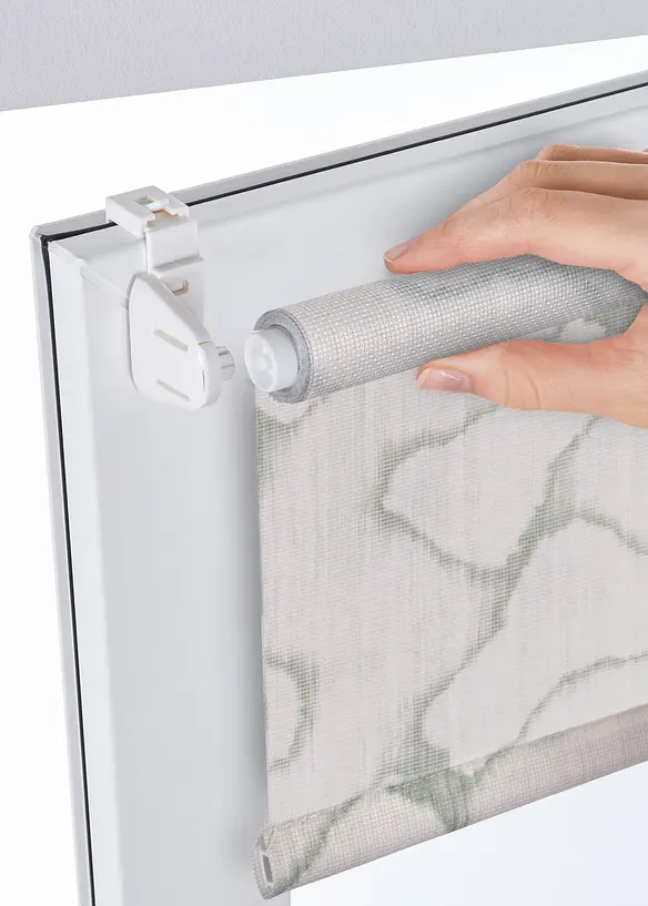 Blendschutzrollo mit Druck in beige - bonprix