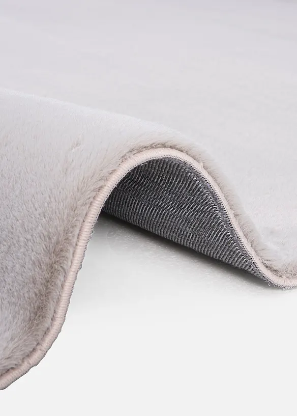 Kunstfell Teppich mit weicher Oberfläche in grau (Detailaufnahme) - bonprix