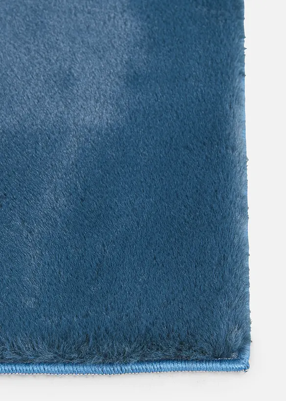 Kunstfell Teppich mit weicher Oberfläche in blau (Detailaufnahme) - bonprix