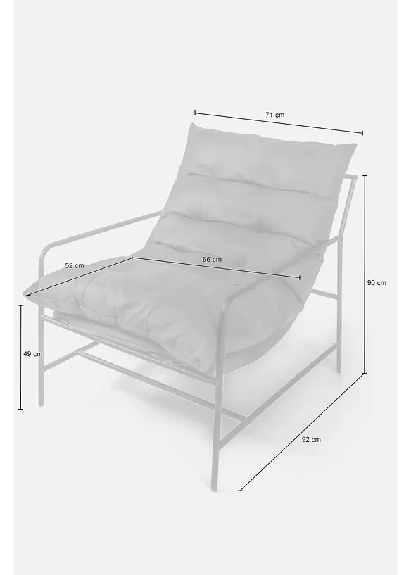 Sessel mit Metallgestell in grün - bonprix
