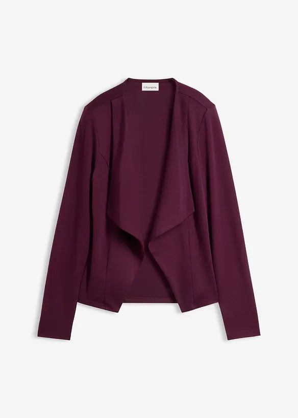 Jersey-Blazer aus Punto di Roma in lila von vorne - bonprix