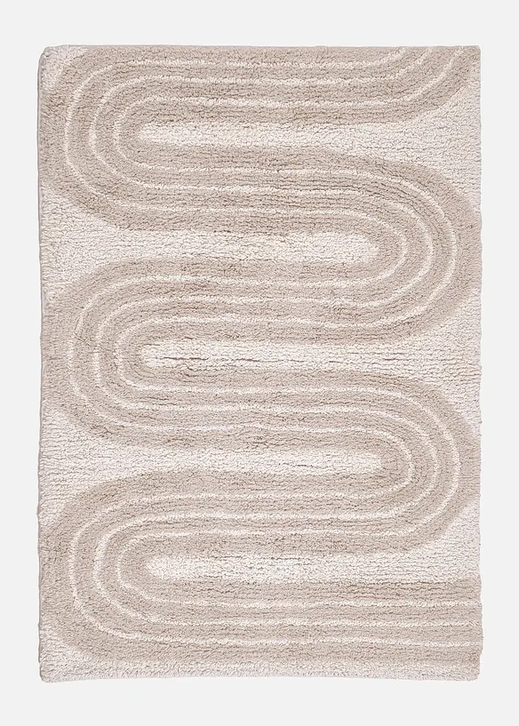 Baumwoll Badematte in grau - bonprix