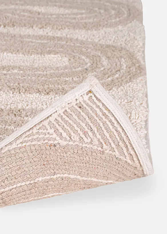Baumwoll Badematte in grau Detailaufnahme vom Material - bonprix