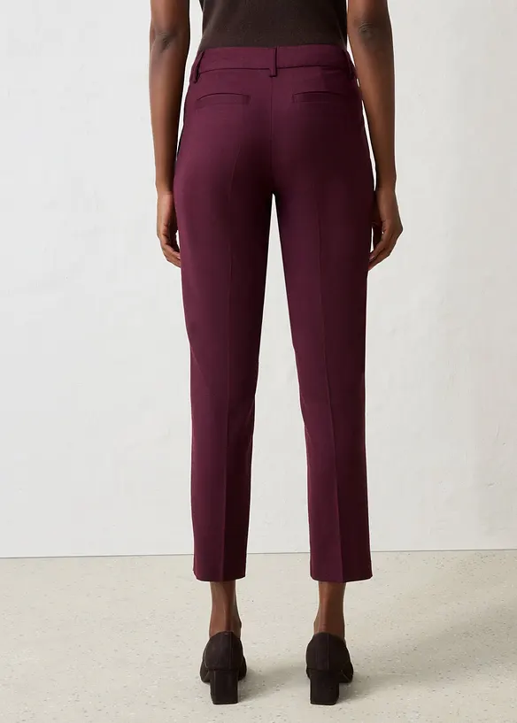 Schmale Hose mit weichem Wollanteil in rot von hinten - bonprix