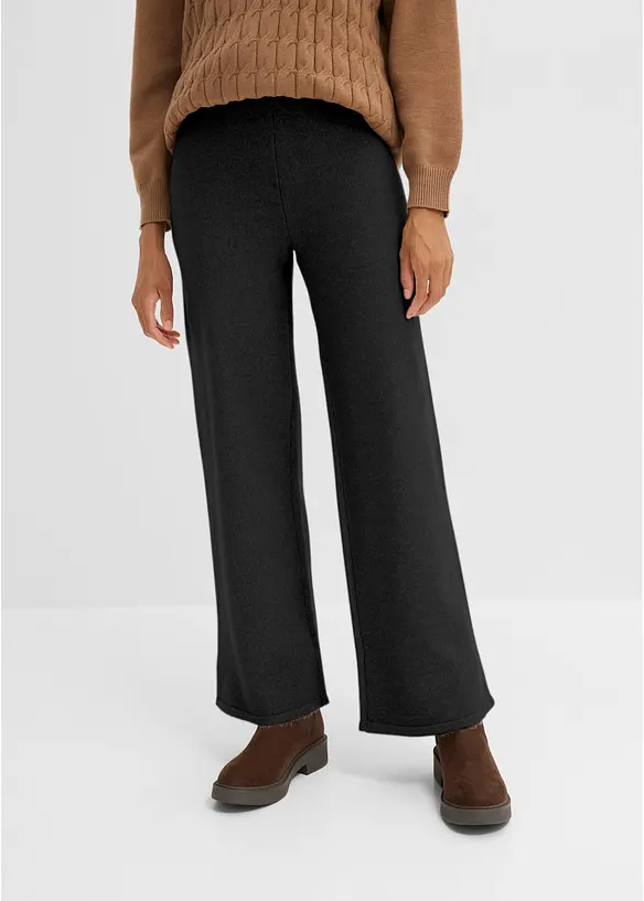 Strickhose in schwarz von vorne - bonprix