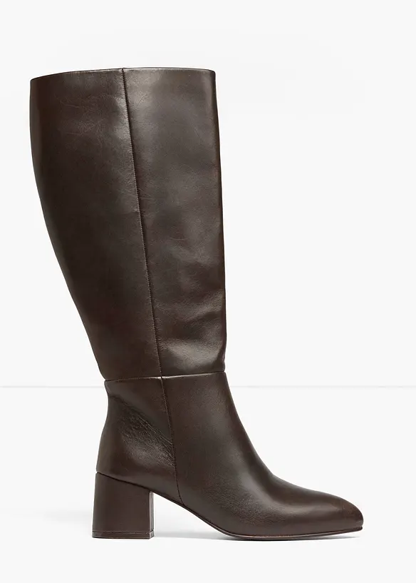 Stiefel aus Leder in braun - bonprix