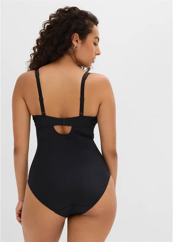 Medium Shape Body ohne Bügel mit Stickerei in schwarz von hinten (Totalaufnahme) - bonprix