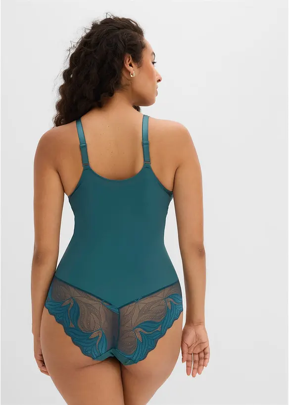 Medium Shape Body mit Spitze in petrol von hinten (Totalaufnahme) - bonprix