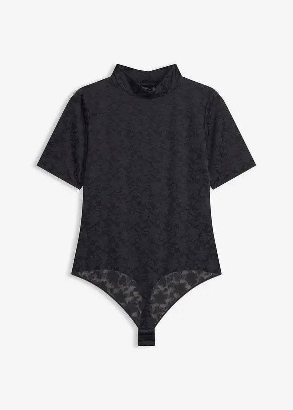 Stringbody aus weichem Material in schwarz von vorne - bonprix