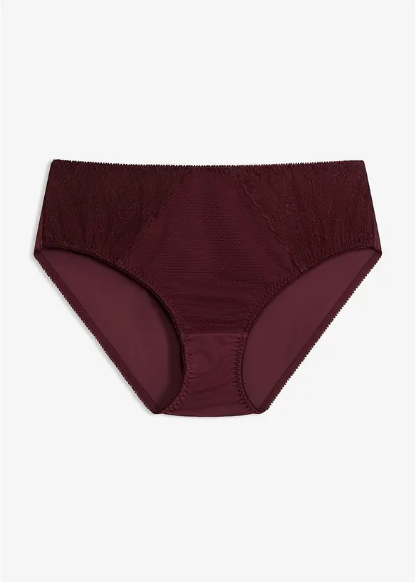 Maxislip mit grafischer Spitze in lila von vorne - bonprix