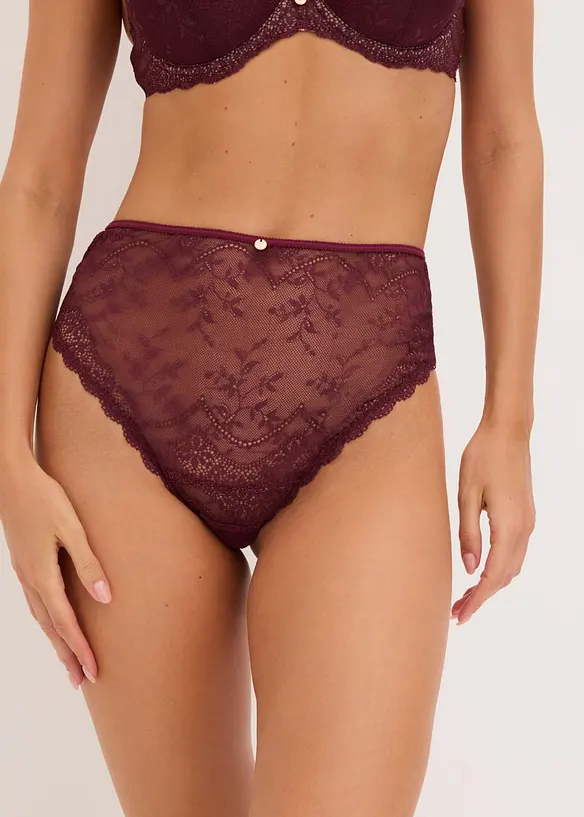 High Waist String in lila von vorne - bonprix