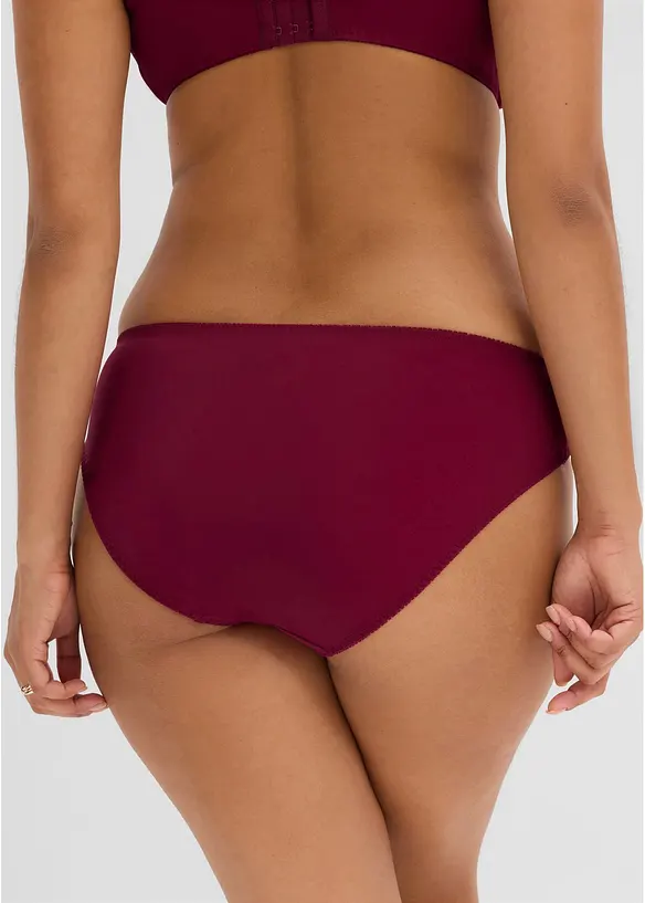 Slip mit edler Stickerei in lila von hinten - bonprix