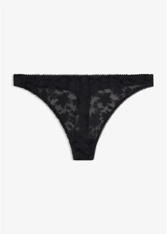 Ministring mit weichem Material in schwarz von vorne - bonprix
