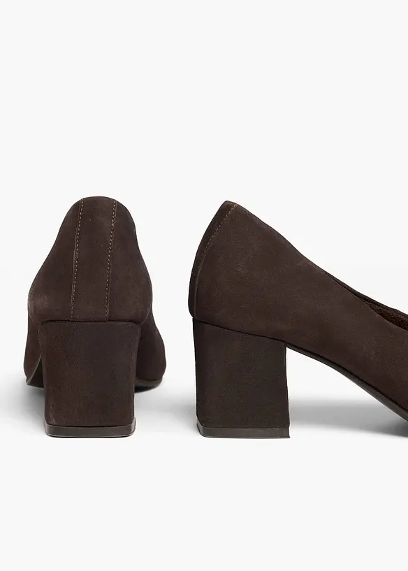 Pumps aus Leder in braun - bonprix